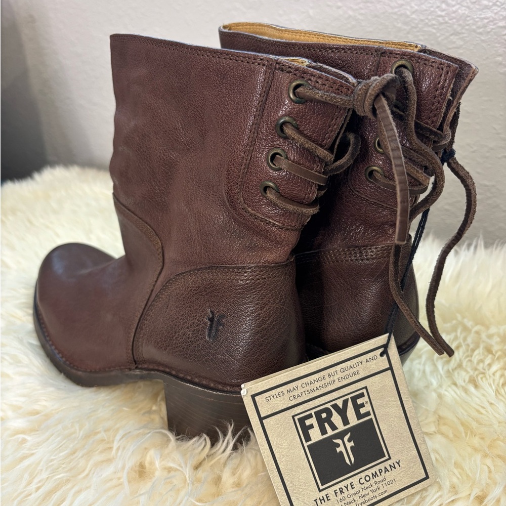 Frye Brown Leather Ankle Boots - NWT - never worn - perfect for Boho/Festival